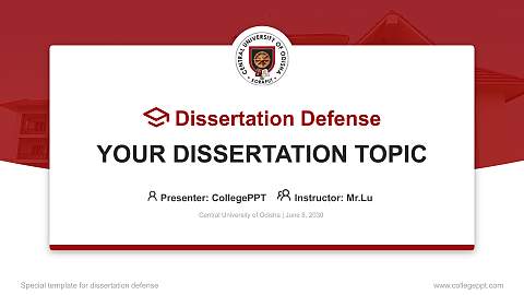 Central University of Odisha Graduation Thesis Defense PPT Template
