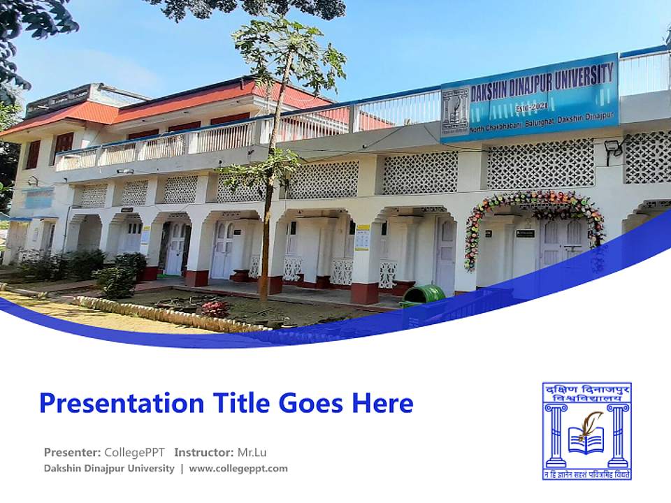 Dakshin Dinajpur University Course/Courseware Creation PPT Template4:3 ratio PPT effect preview image5