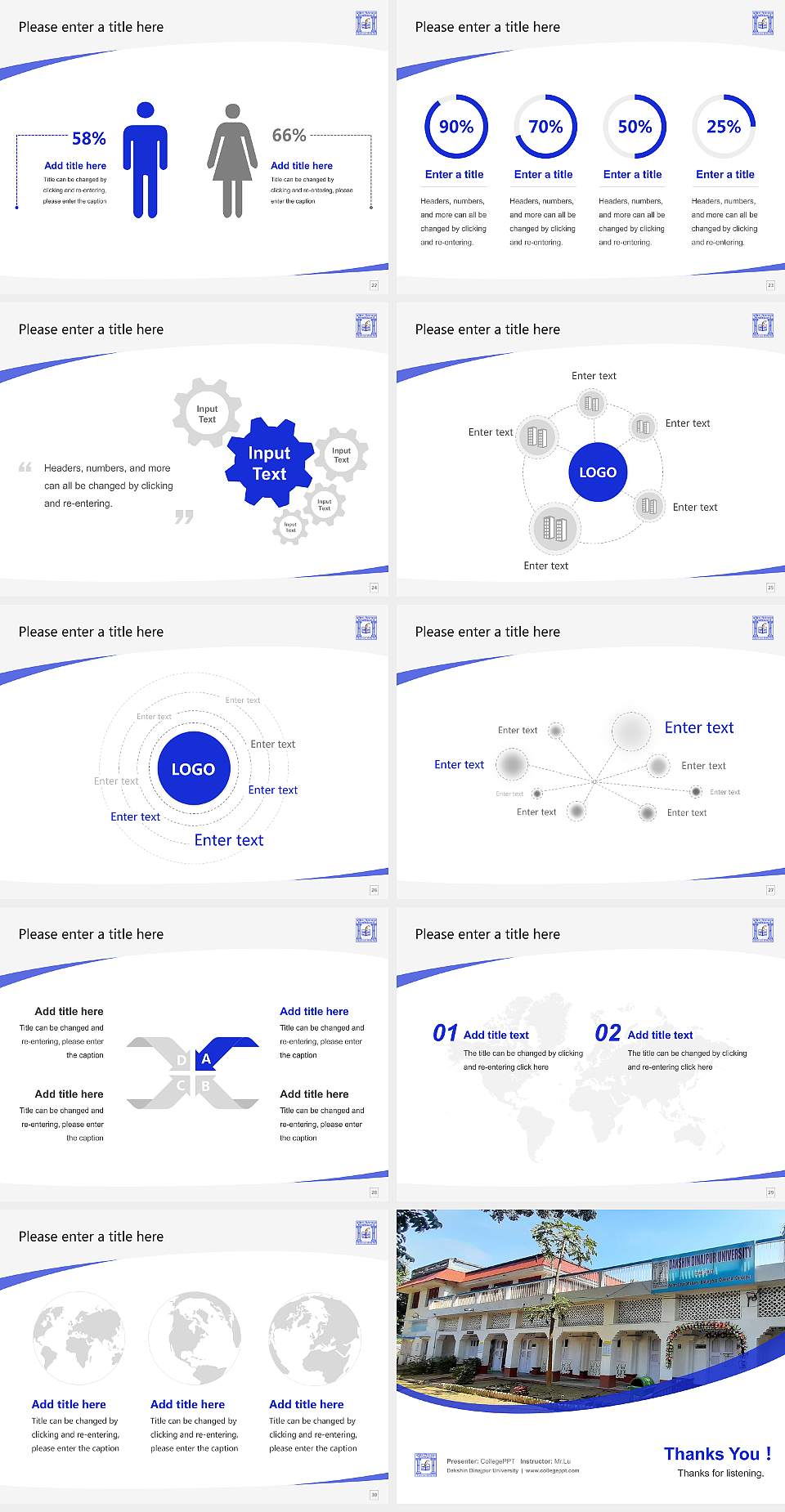 Dakshin Dinajpur University Course/Courseware Creation PPT Template4:3 ratio PPT effect preview image4