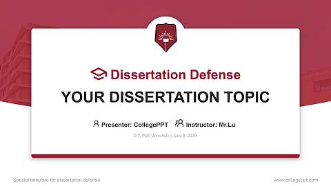 D.Y. Patil University Graduation Thesis Defense PPT Template