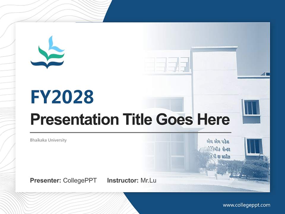 Bhaikaka University Academic Presentation/Research Findings Report PPT Template4:3 ratio PPT effect preview image5