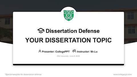 CMJ University Graduation Thesis Defense PPT Template