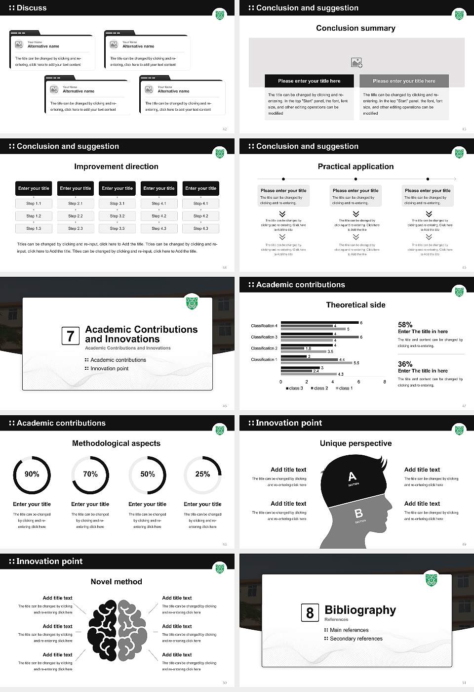 CMJ University Graduation Thesis Defense PPT Template16:9 ratio PPT effect preview image6