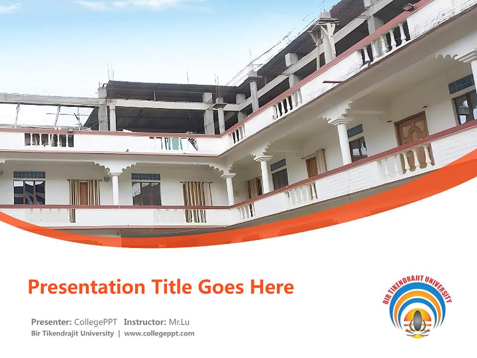 Bir Tikendrajit University Course/Courseware Creation PPT Template4:3 ratio PPT effect preview image5