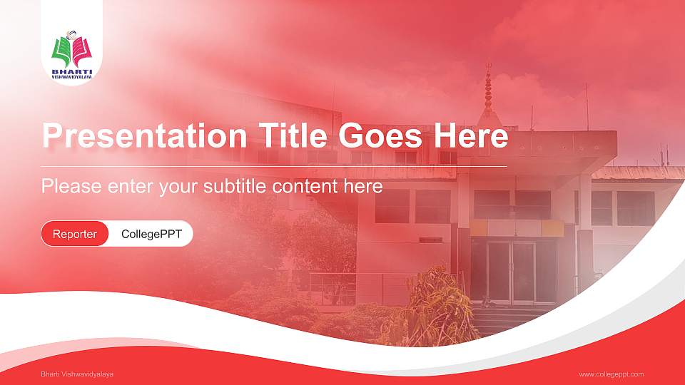 Bharti Vishwavidyalaya Lecture Sharing and Networking Event PPT Template16:9 ratio PPT effect preview image