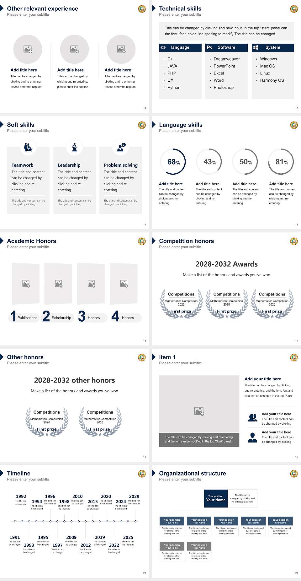 Centurion University of Technology and Management, Visakhapatnam Resume PPT Template4:3 ratio PPT effect preview image3