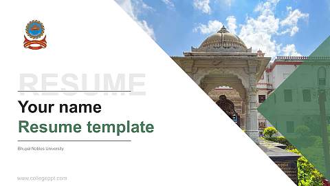 Bhupal Nobles University Resume PPT Template