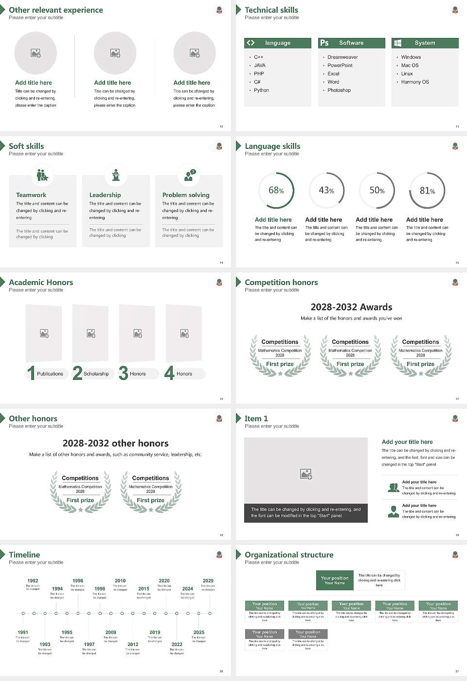 Bhupal Nobles University Resume PPT Template16:9 ratio PPT effect preview image3
