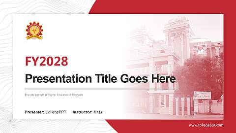 Bharath Institute of Higher Education & Research Academic Presentation/Research Findings Report PPT Template