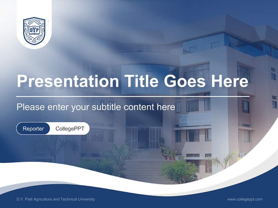 D.Y. Patil Agriculture and Technical University Lecture Sharing and Networking Event PPT Template4:3 ratio PPT effect preview image4