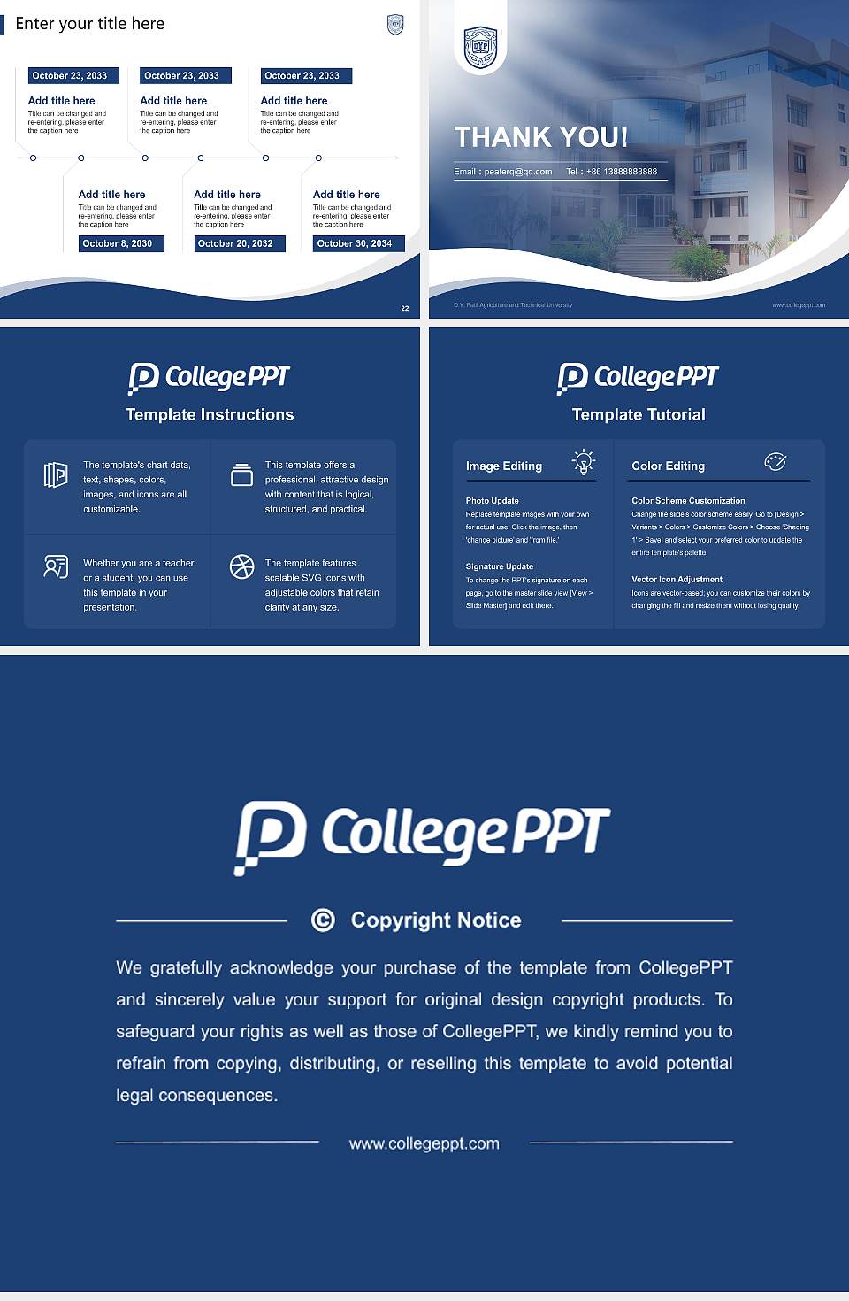 D.Y. Patil Agriculture and Technical University Lecture Sharing and Networking Event PPT Template4:3 ratio PPT effect preview image4