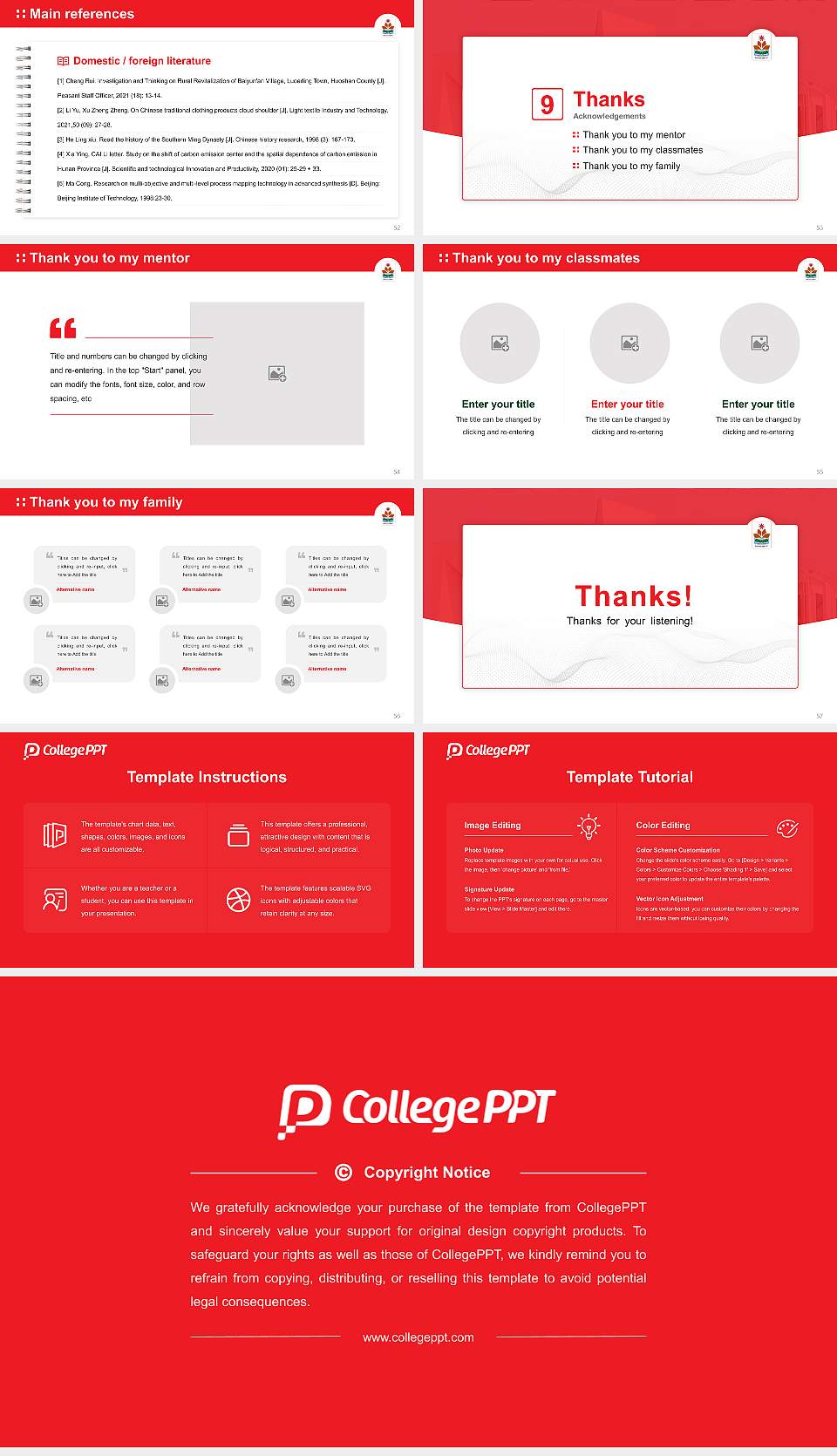 D.A.V. University Graduation Thesis Defense PPT Template16:9 ratio PPT effect preview image7