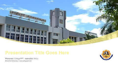 Bharathiar University Course/Courseware Creation PPT Template
