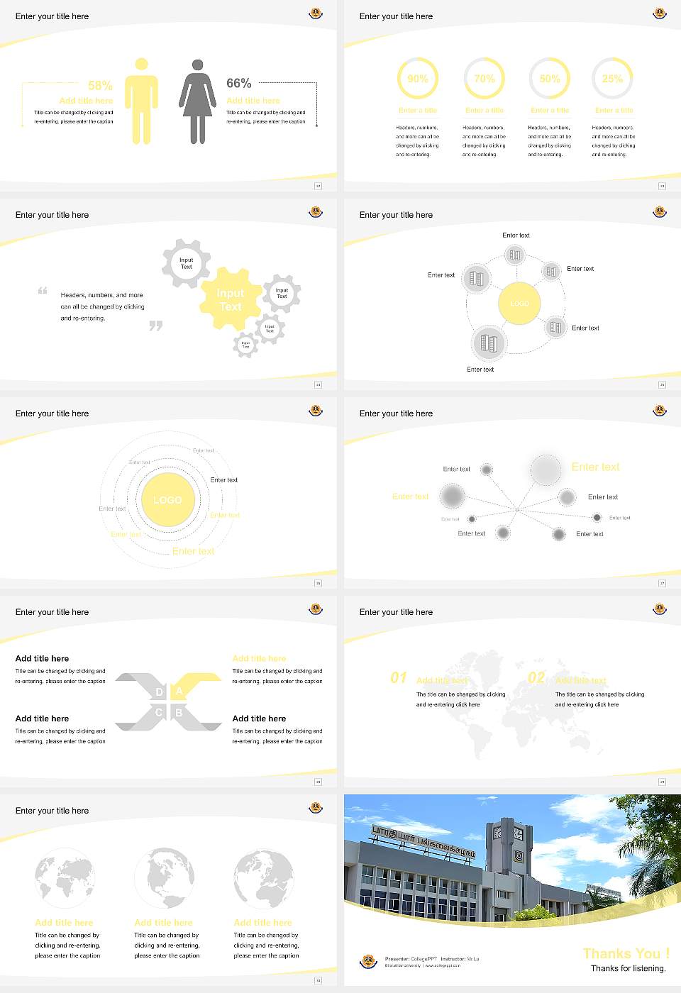 Bharathiar University Course/Courseware Creation PPT Template16:9 ratio PPT effect preview image4