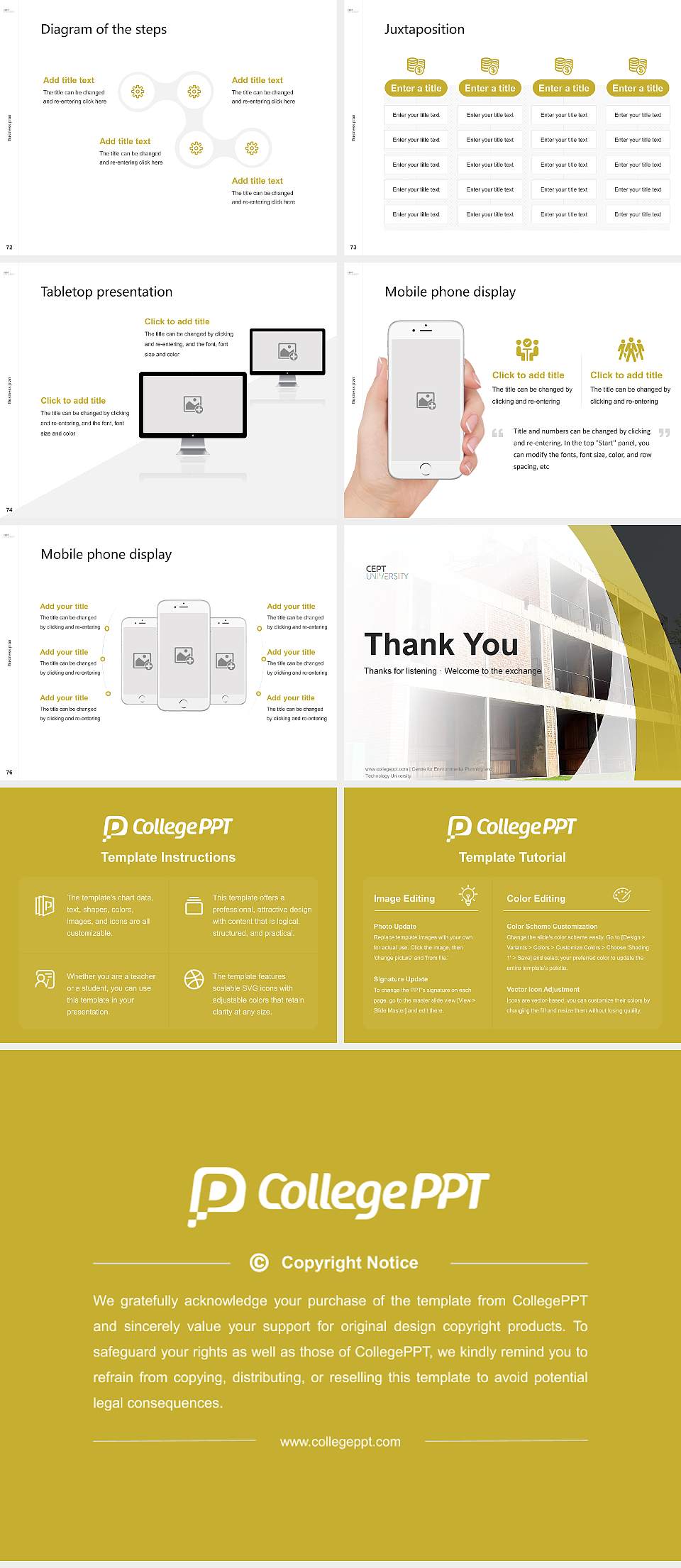 Centre for Environmental Planning and Technology University Competition/Entrepreneurship Contest PPT Template4:3 ratio PPT effect preview image9