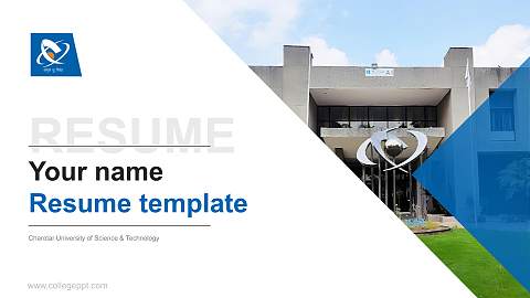 Charotar University of Science & Technology Resume PPT Template