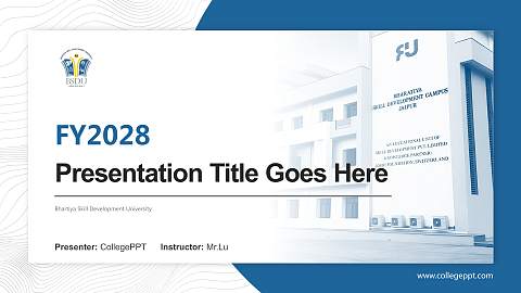 Bhartiya Skill Development University Academic Presentation/Research Findings Report PPT Template