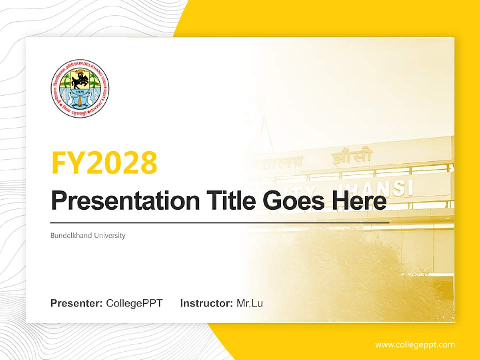 Bundelkhand University Academic Presentation/Research Findings Report PPT Template4:3 ratio PPT effect preview image5
