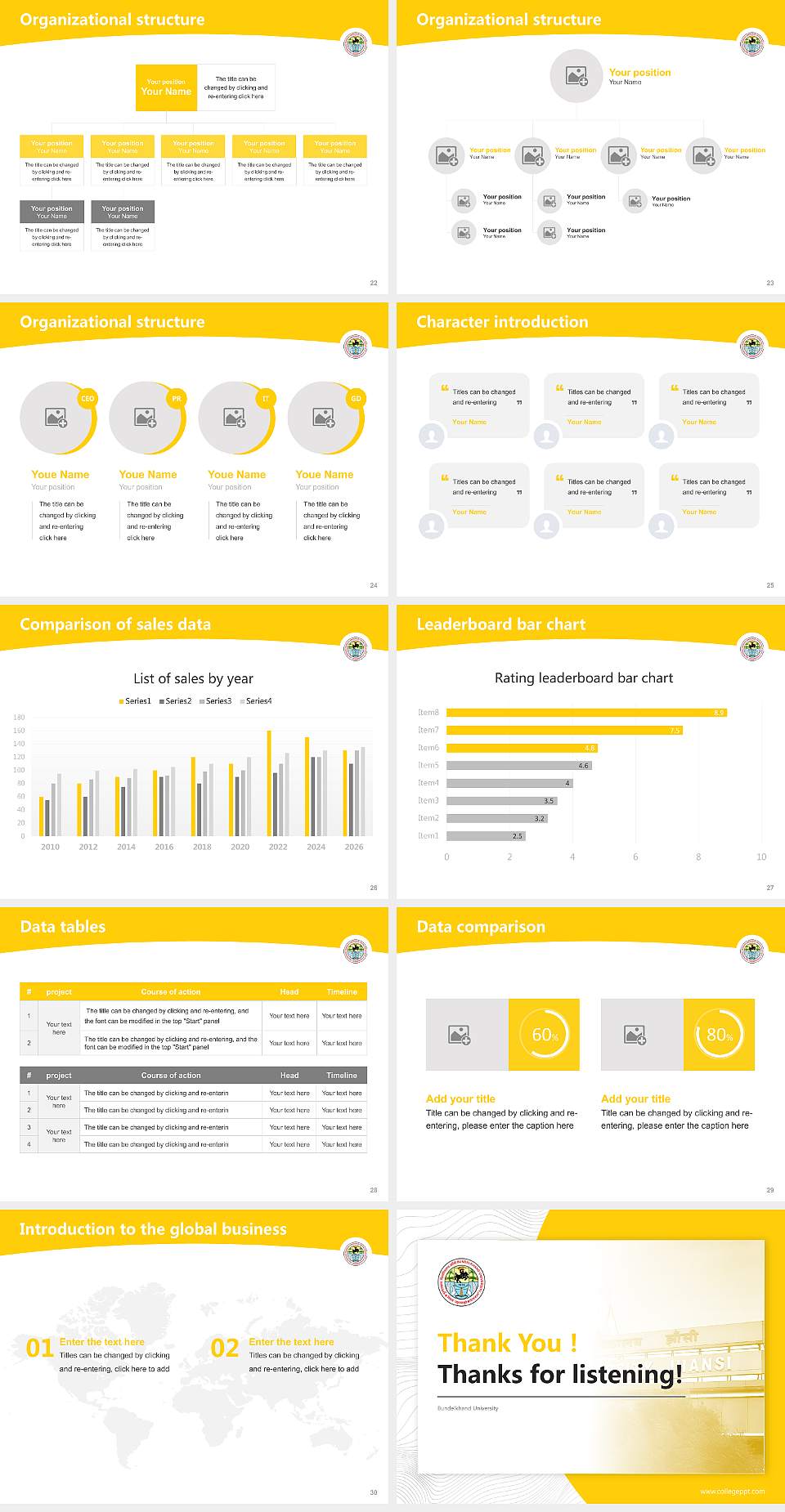 Bundelkhand University Academic Presentation/Research Findings Report PPT Template4:3 ratio PPT effect preview image4