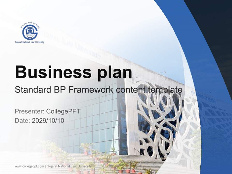 Gujarat National Law University Competition/Entrepreneurship Contest PPT Template4:3 ratio PPT effect preview image9
