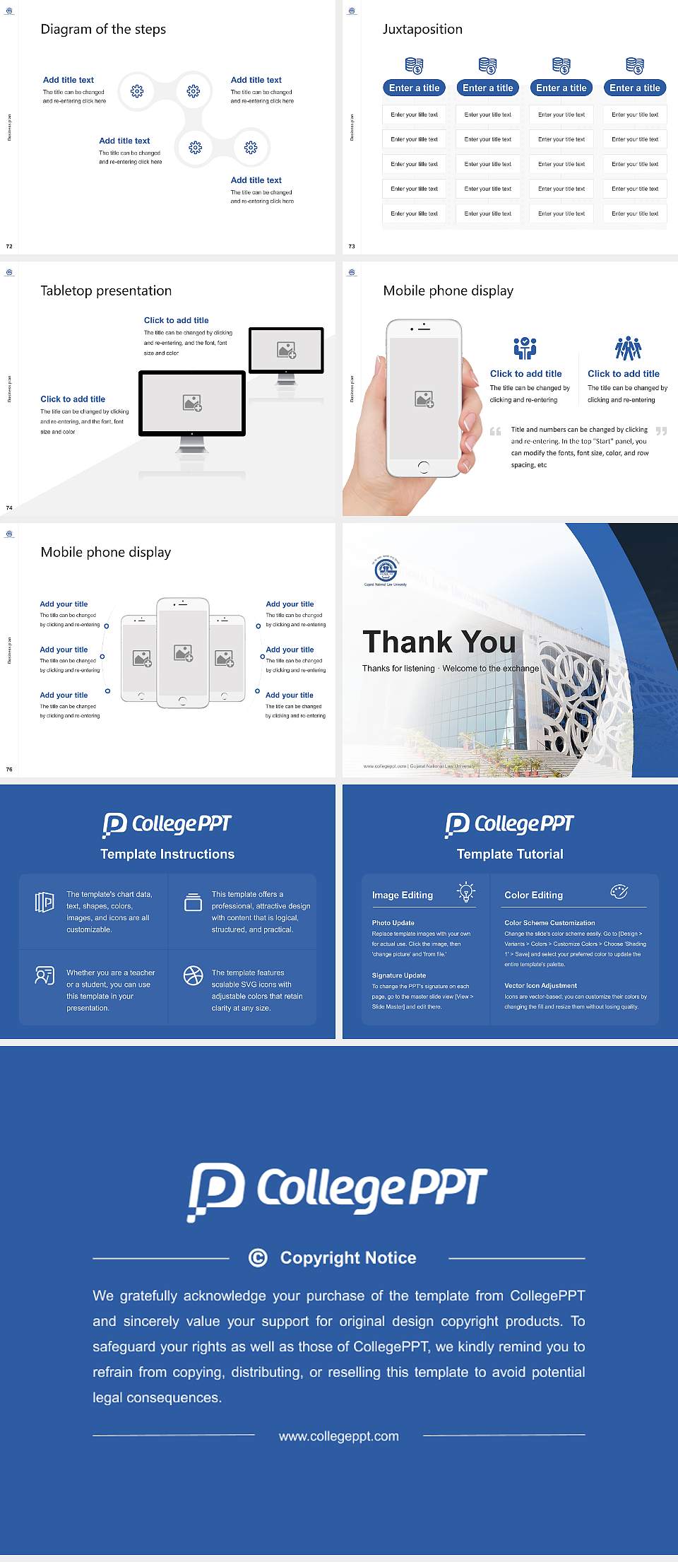 Gujarat National Law University Competition/Entrepreneurship Contest PPT Template4:3 ratio PPT effect preview image9