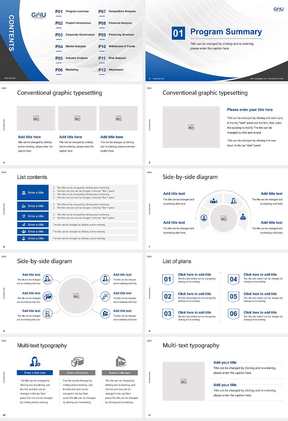 Gujarat Maritime University Competition/Entrepreneurship Contest PPT Template16:9 ratio PPT effect preview image2