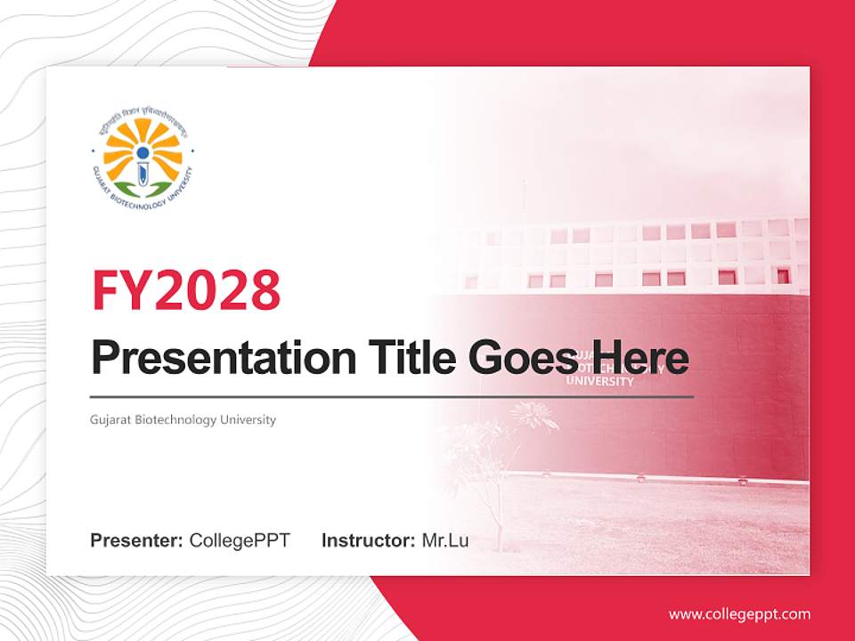Gujarat Biotechnology University Academic Presentation/Research Findings Report PPT Template4:3 ratio PPT effect preview image5