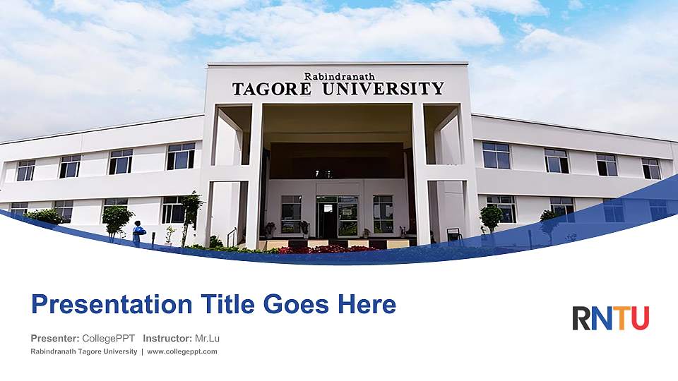 Rabindranath Tagore University Course/Courseware Creation PPT Template16:9 ratio PPT effect preview image