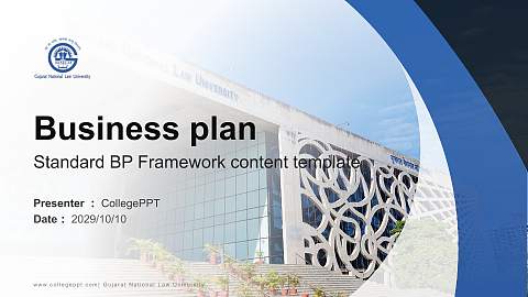 Gujarat National Law University Competition/Entrepreneurship Contest PPT Template