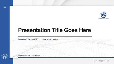 Gujarat National Law University Thesis Proposal/Graduation Defense PPT Template