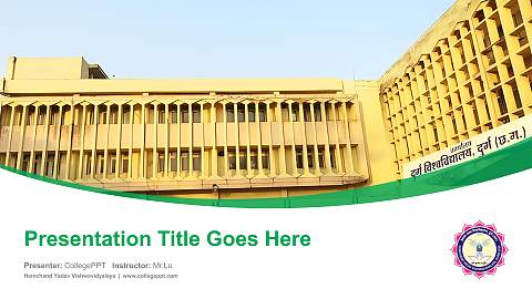 Hemchand Yadav Vishwavidyalaya Course/Courseware Creation PPT Template