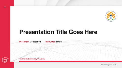 Gujarat Biotechnology University Thesis Proposal/Graduation Defense PPT Template
