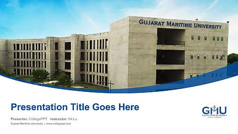 Gujarat Maritime University Course/Courseware Creation PPT Template