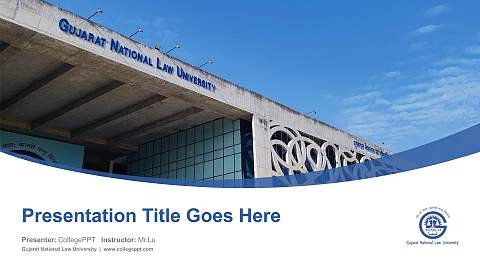 Gujarat National Law University Course/Courseware Creation PPT Template