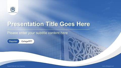 Gujarat National Law University Lecture Sharing and Networking Event PPT Template