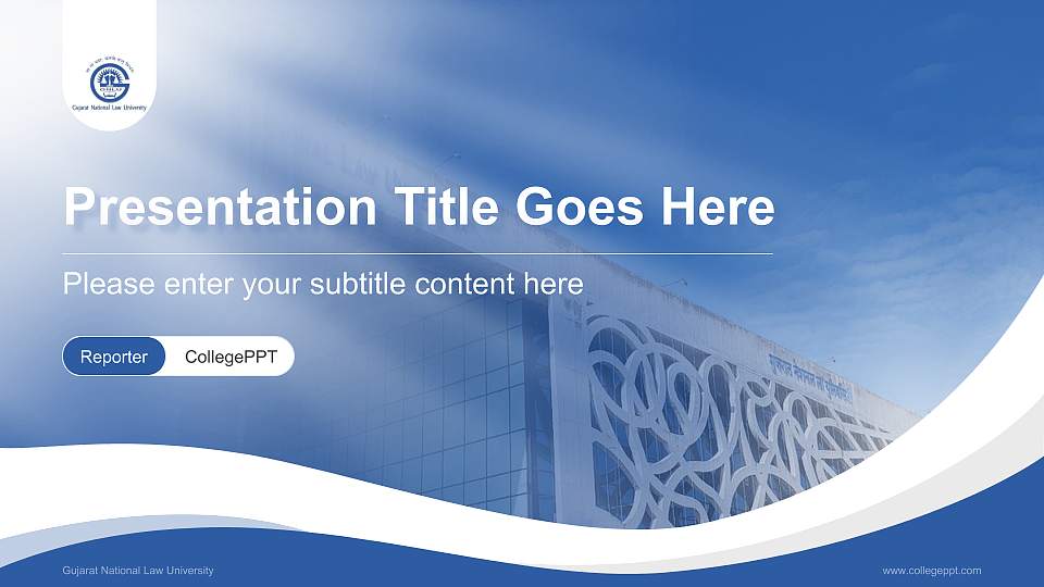 Gujarat National Law University Lecture Sharing and Networking Event PPT Template16:9 ratio PPT effect preview image