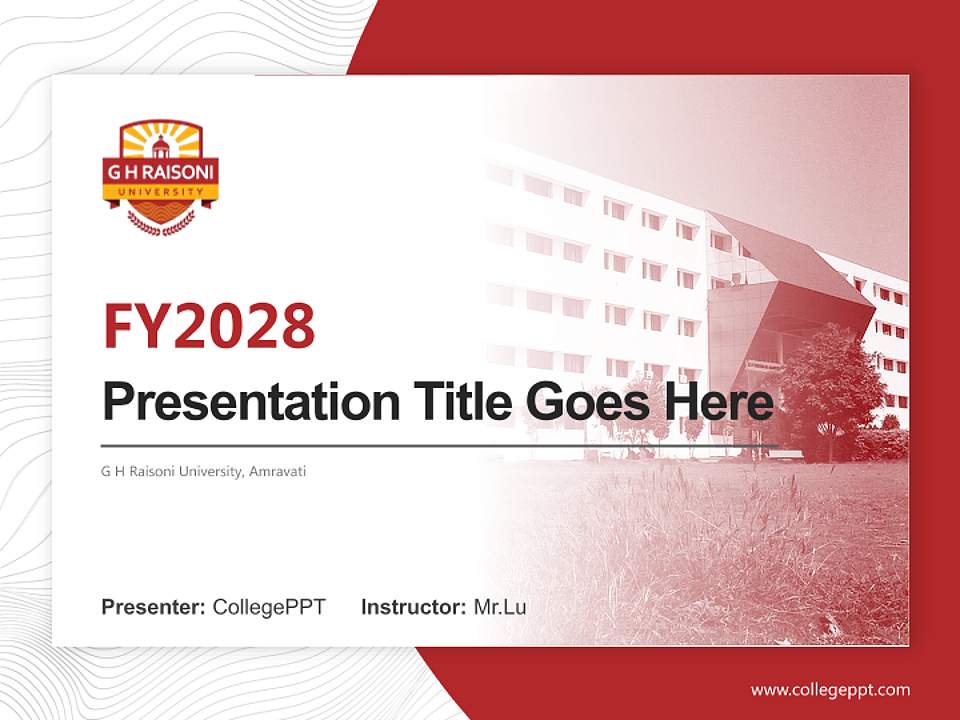 G H Raisoni University, Amravati Academic Presentation/Research Findings Report PPT Template4:3 ratio PPT effect preview image5