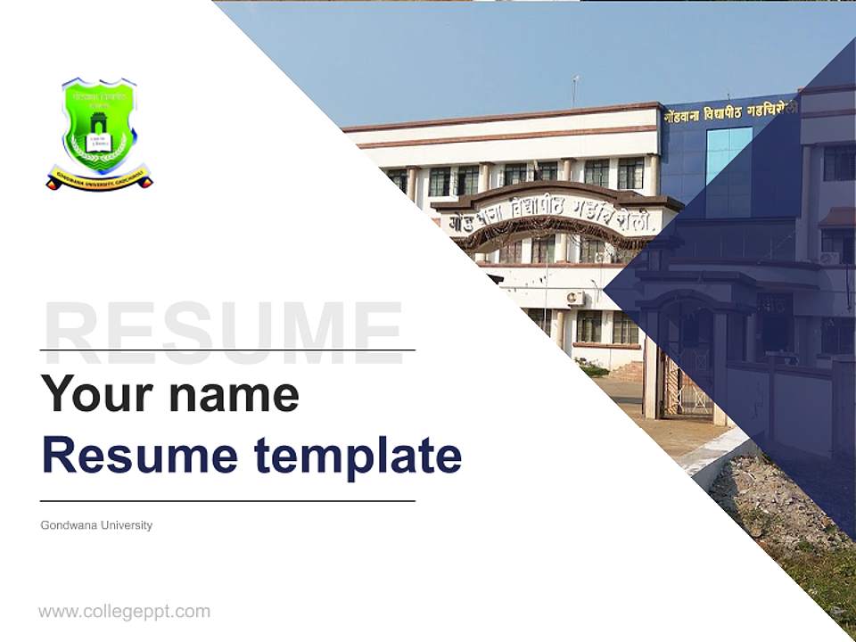 Gondwana University Resume PPT Template4:3 ratio PPT effect preview image5