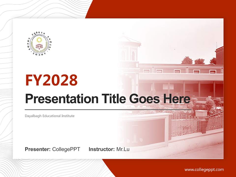 Dayalbagh Educational Institute Academic Presentation/Research Findings Report PPT Template4:3 ratio PPT effect preview image5