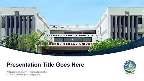 Gokul Global University Course/Courseware Creation PPT Template