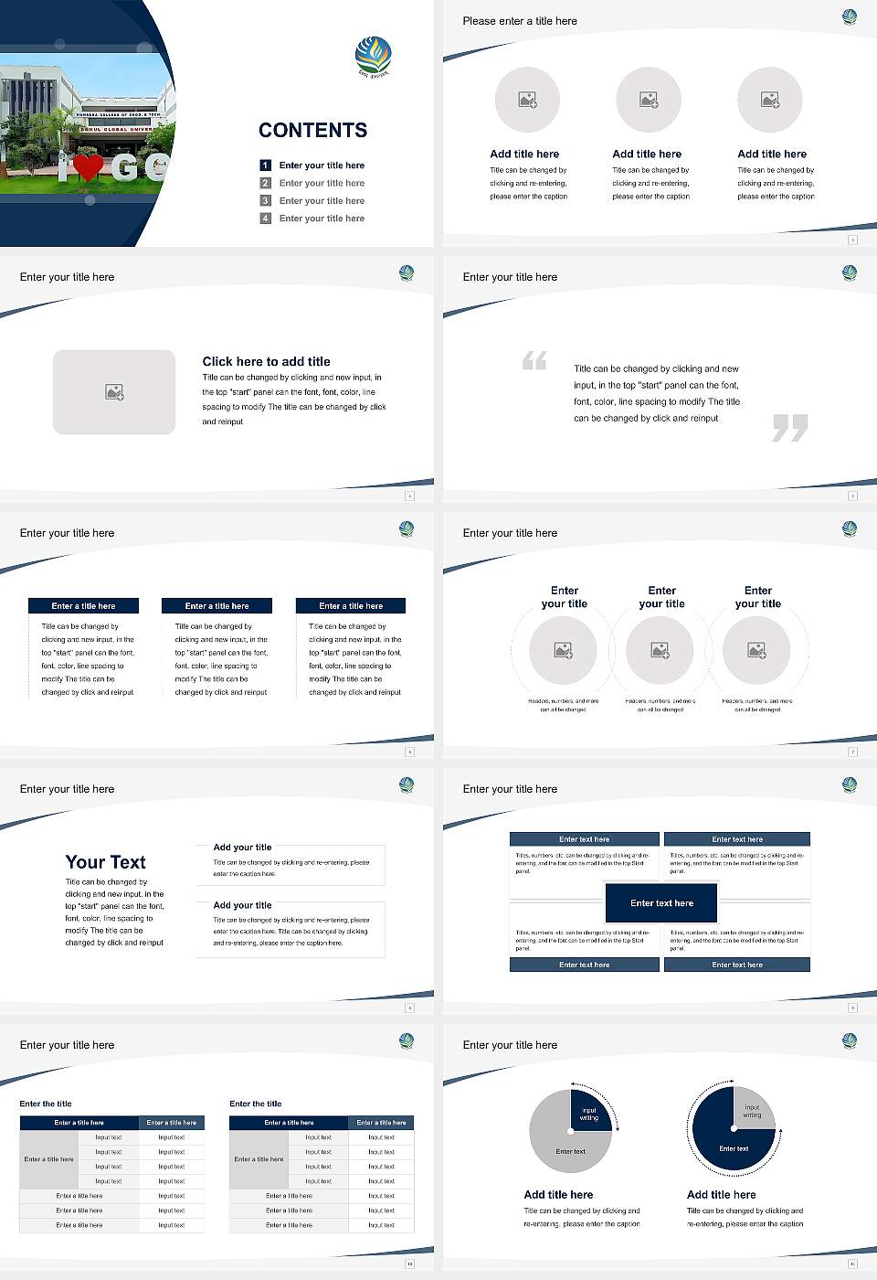 Gokul Global University Course/Courseware Creation PPT Template16:9 ratio PPT effect preview image2