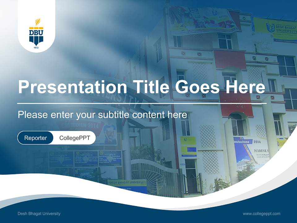 Desh Bhagat University Lecture Sharing and Networking Event PPT Template4:3 ratio PPT effect preview image4