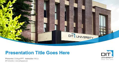 DIT University Course/Courseware Creation PPT Template