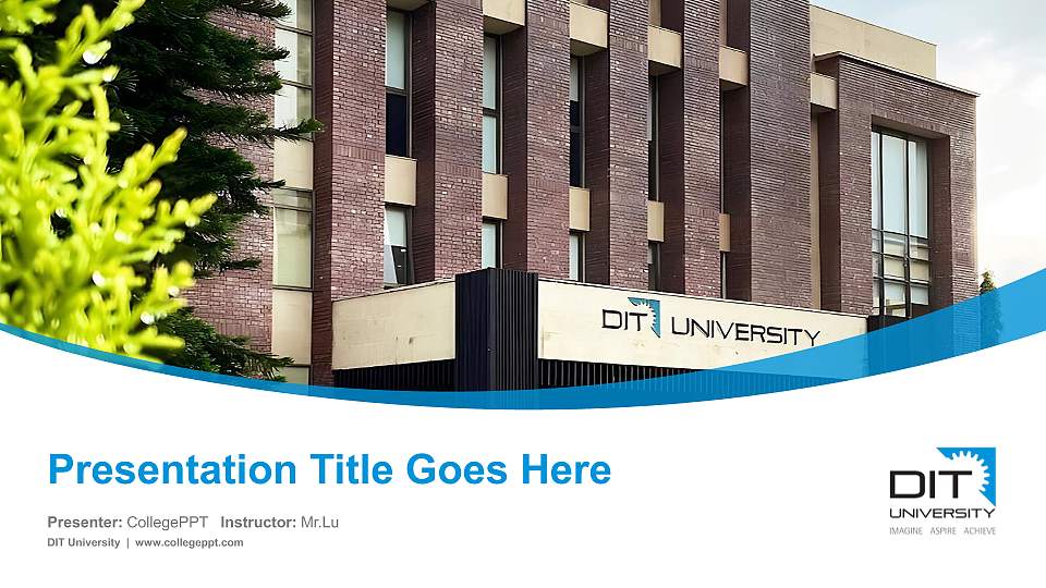 DIT University Course/Courseware Creation PPT Template16:9 ratio PPT effect preview image