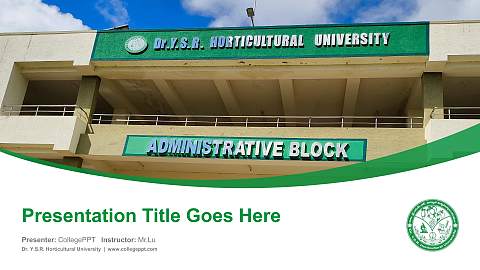 Dr. Y.S.R. Horticultural University Course/Courseware Creation PPT Template