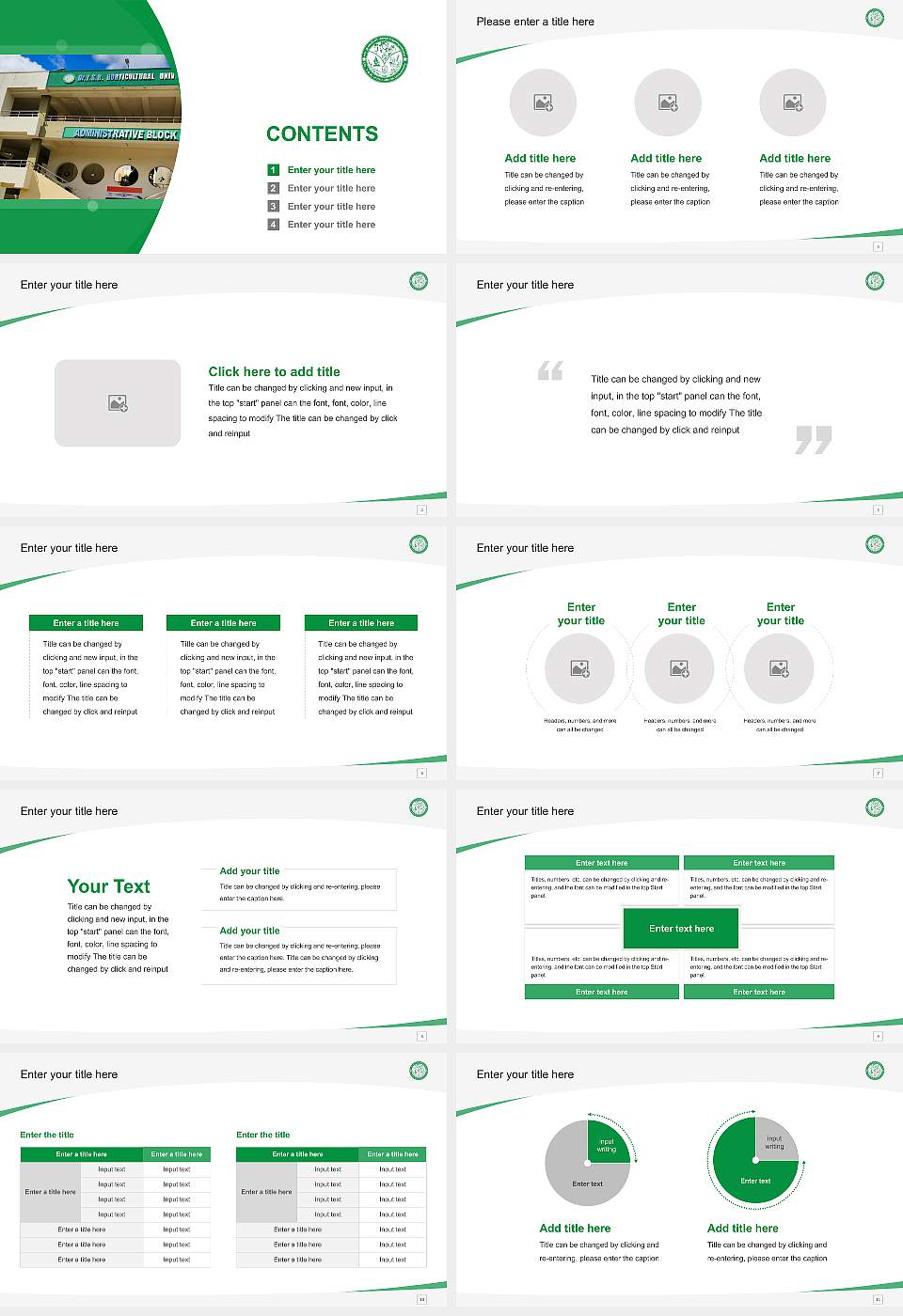 Dr. Y.S.R. Horticultural University Course/Courseware Creation PPT Template16:9 ratio PPT effect preview image2