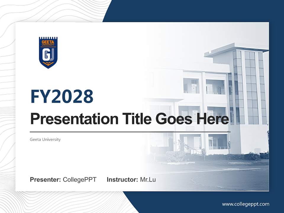 Geeta University Academic Presentation/Research Findings Report PPT Template4:3 ratio PPT effect preview image5