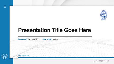 Goa University Thesis Proposal/Graduation Defense PPT Template