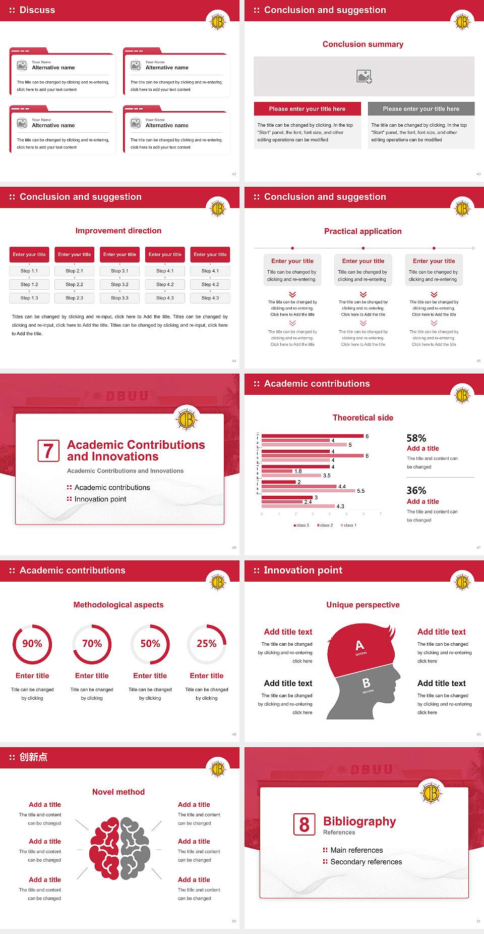 Dev Bhoomi Uttrakhand University Graduation Thesis Defense PPT Template4:3 ratio PPT effect preview image6