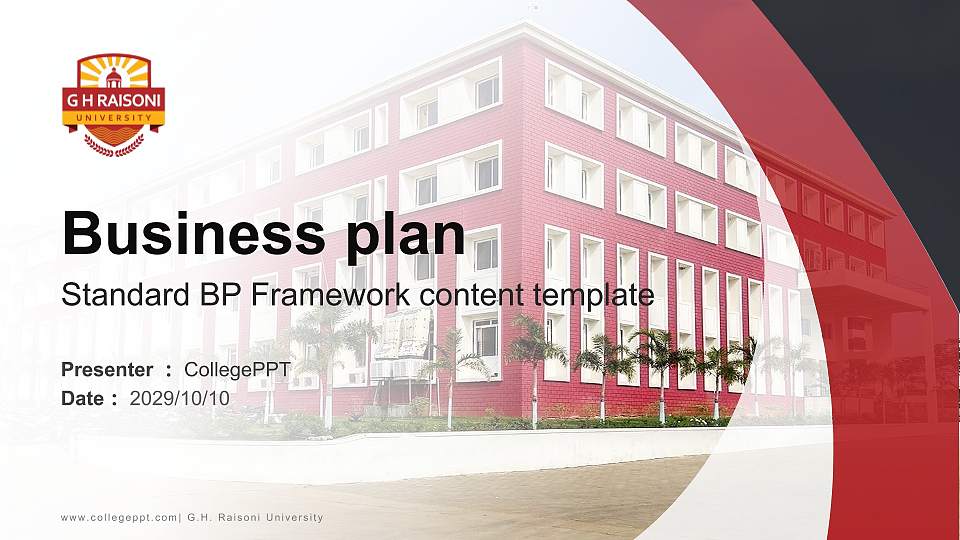 G.H. Raisoni University Competition/Entrepreneurship Contest PPT Template16:9 ratio PPT effect preview image